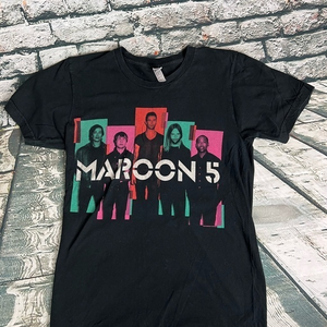 Maroon 5 Shirt S Black 2013 Concert‎ Tour Short Sleeve Crew Neck Graphic